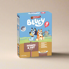 Bluey Honey & Oat Biscuits Pack of 8 by Arnott's - 168g