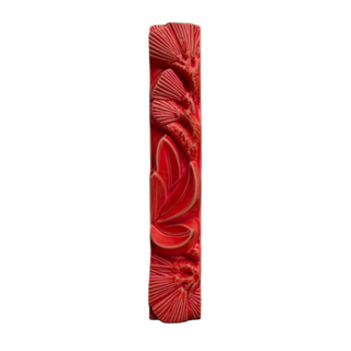 Wall Long Oblong Pohutukawa Flowers Ceramic Art - Bob Steiner