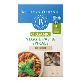 Veggie Pasta Spiral 9+Months by Bellamy's Organic - 110g