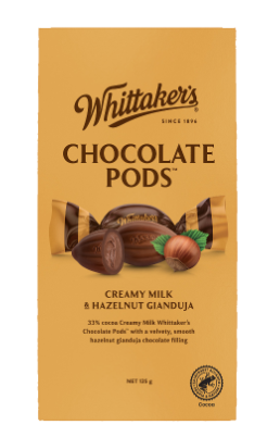 Hazelnut Gianduja Chocolate Pods Pouch - Whittaker's - 125g