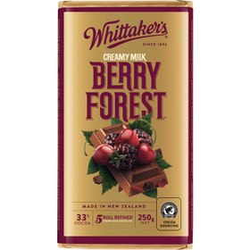Whittaker's Berry Forest Creamy Milk Chocolate Block 250g