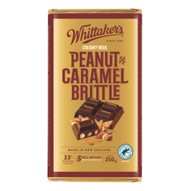 Whittaker's Peanut Caramel Brittle Creamy Milk Chocolate Block 250g