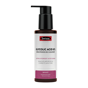 Skincare Glycolic Acid 8% Brightening Gel Cleanser by Swisse - 120ml