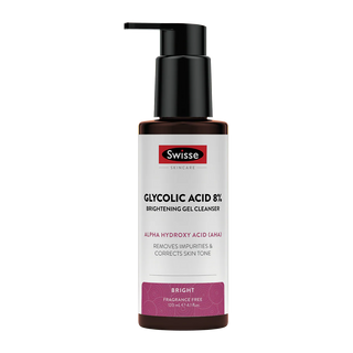 Skincare Glycolic Acid 8% Brightening Gel Cleanser by Swisse - 120ml