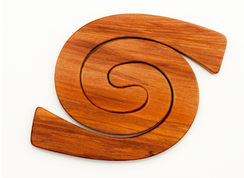2in 1 Rimu Tablemat without Paua Inlay - Romeyn Woodcrafts Ltd