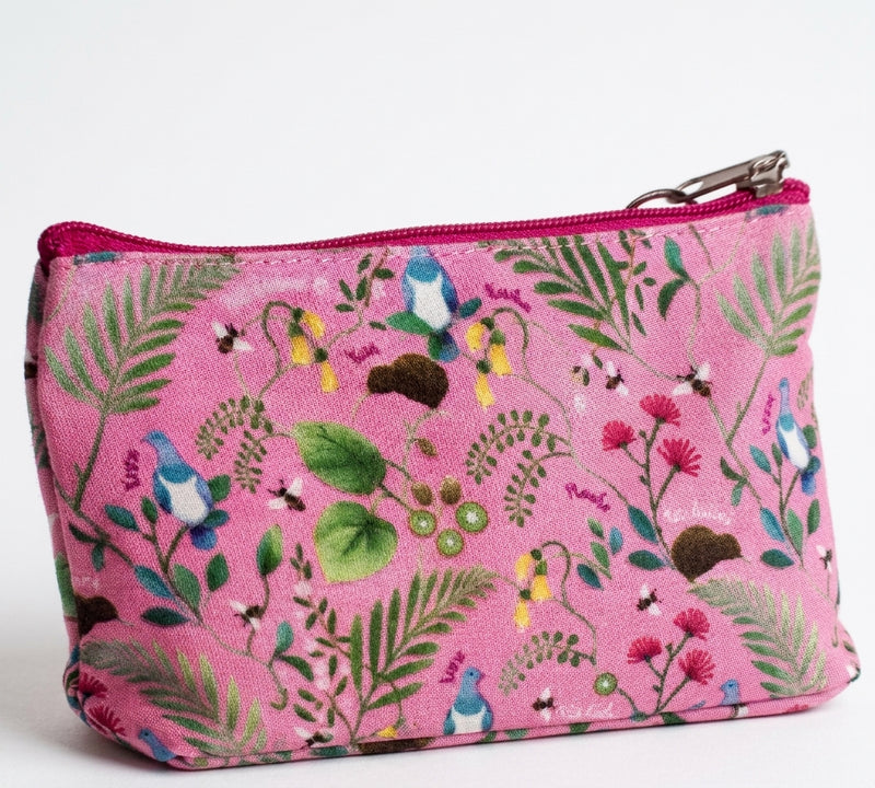 Cosmetic Bag Flowers Pink