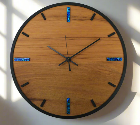 Paua and Rimu Clocks -  Ocean Shell Studios