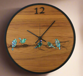 Paua and Rimu Clocks -  Ocean Shell Studios