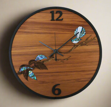 Paua and Rimu Clocks -  Ocean Shell Studios