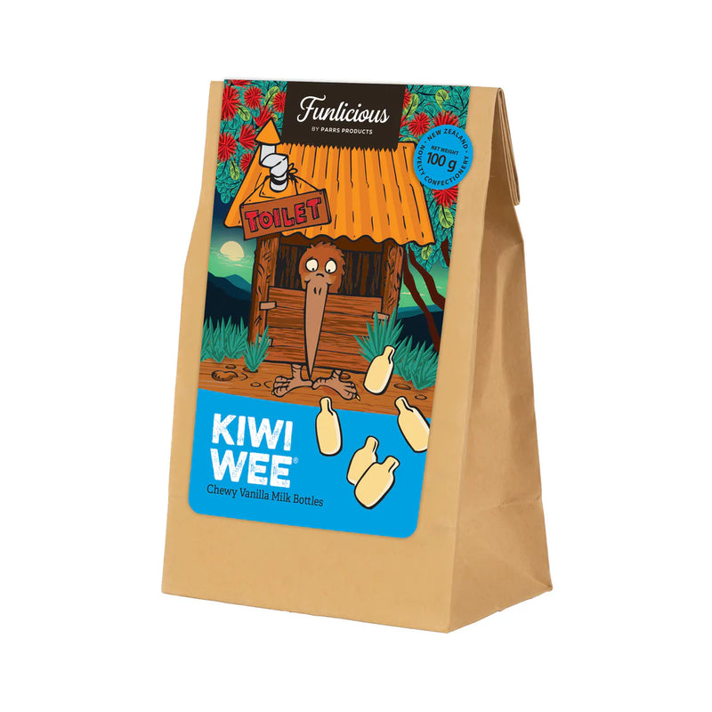 Kiwi Wee Vanilla Milk Bottles - Parrs - 100g