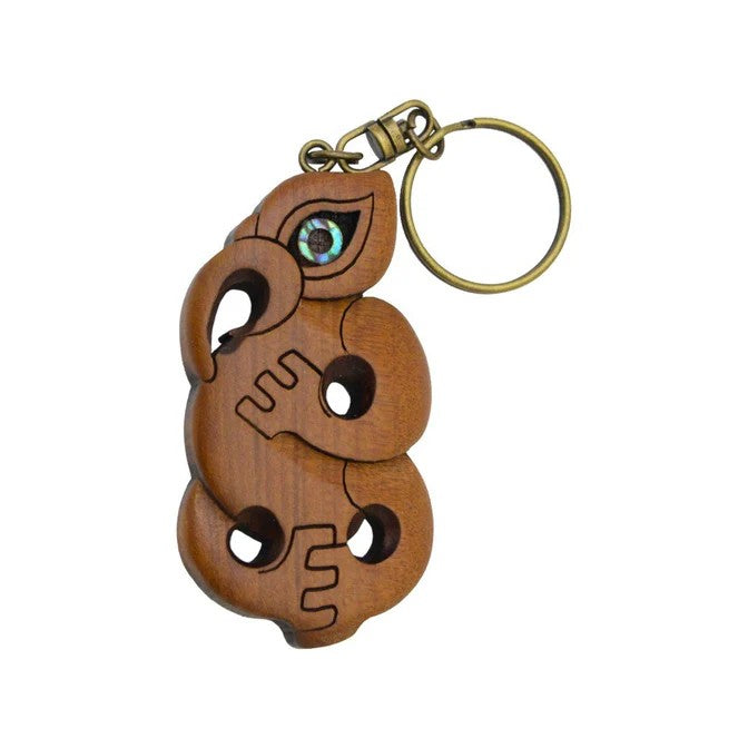 Carved Wood Keychain - Maori Symbols - Aeon Giftware