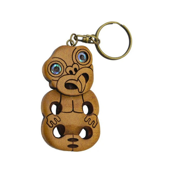 Carved Wood Keychain - Maori Symbols - Aeon Giftware