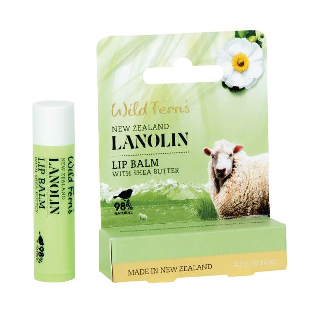 Lanolin Lip Balm With Shea Butter - Wild Ferns - 4.2g