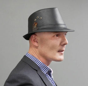 Leather Trilby Hat - Selke Enterprises
