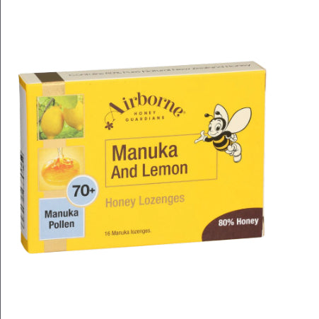 Manuka & Lemon Honey Lozenges - Airborne Honey - 16s