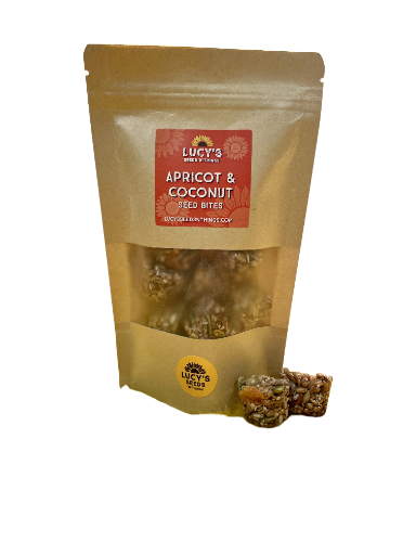Mini Seed Bites - Apricot & Coconut - Choc 84g - Lucy's Seeds N Things