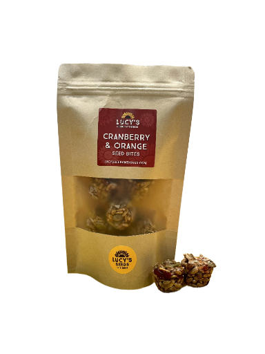 Mini Seed Bites - Cranberry & Orange - Choc 84g - Lucy's Seeds N Things
