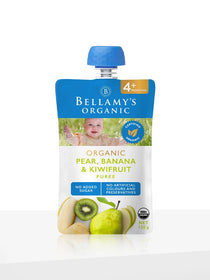 Pear, Banana & Kiwifruit Puree 4+months by Bellamy's Organic - 120g