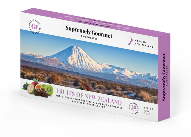 Fruits of New Zealand Chocolate 20 Piece - Supremely Gourmet - 200g