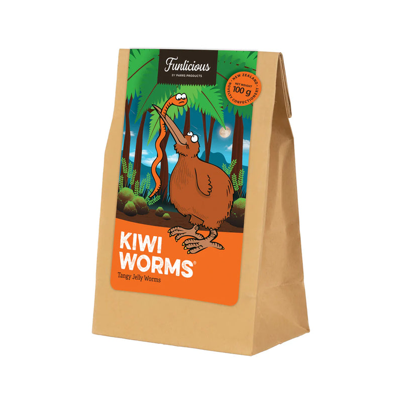 Kiwi Tangy Jelly Worms - Parrs - 100g