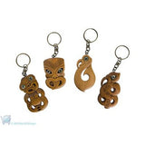 Carved Wood Keychain - Maori Symbols - Aeon Giftware