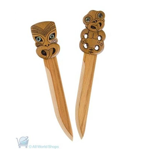 Wooden Letter Opener - Maori Symbols - Aeon Giftware