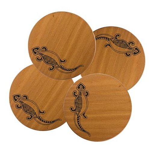 Printed Drink Coaster Set - Tuatara Pictures - Aeon Giftware