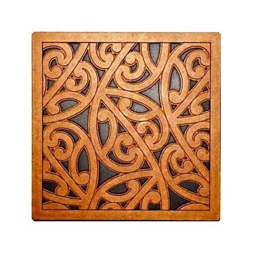 Maori Pattern Tile Art - Wood Art Piece - Tahi - Aeon Giftware