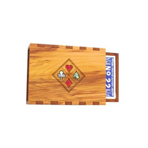 Wooden Business Card Box - Playing Cards Design - Aeon Giftware