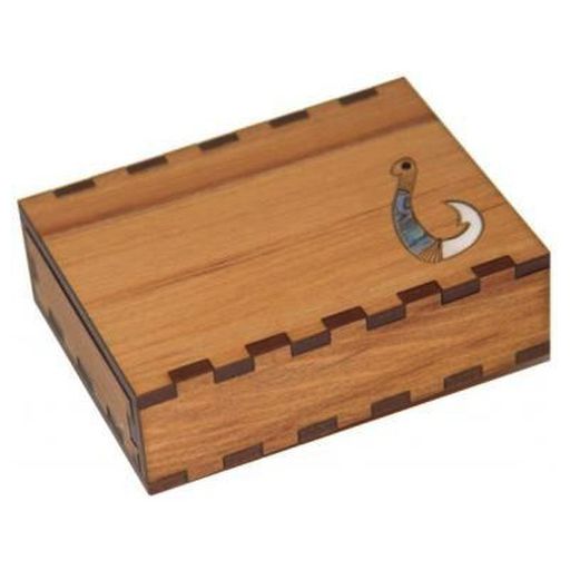 Wooden Business Card Box - Hook Design - Aeon Giftware