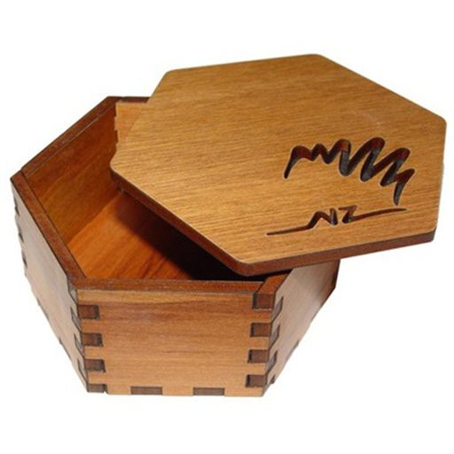 Wooden Hexagonal Box - New Zealand Kiwi - Aeon Giftware