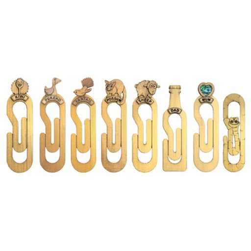 Wooden Paperclip Bookmarks - Aeon Giftware