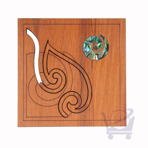 Koru Coasters With Paua Inlay - Amazin Wood