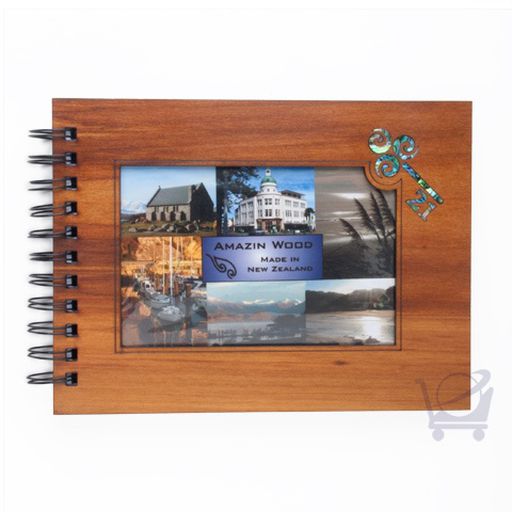 Memory Book & Pen Set With Paua 21st Postcard - Amazin Wood