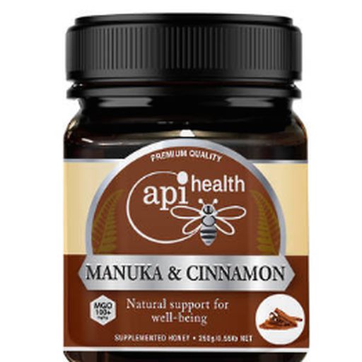 Manuka Honey MGO100+ & Cinnamon Extract (8:1) - Api Health - 250g
