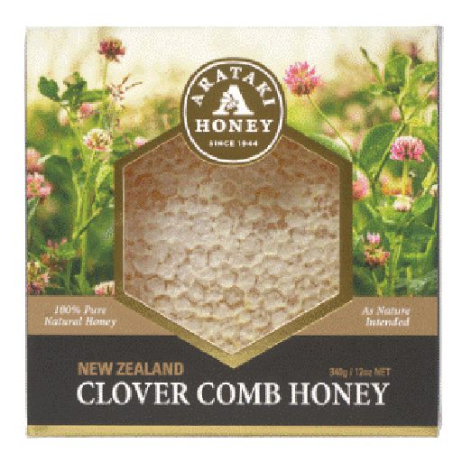 Clover Comb Honey - Arataki Honey - 340g