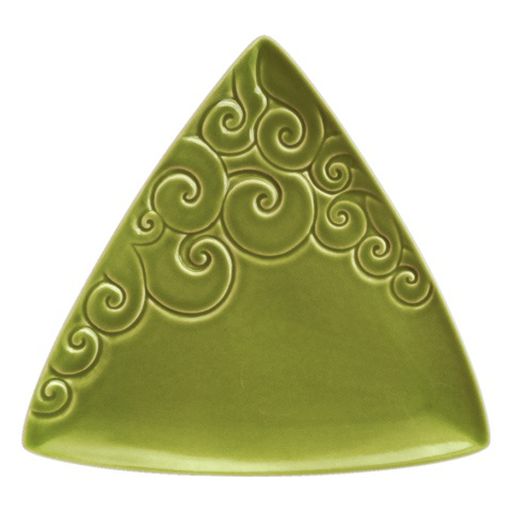 Ceramic Triangle Koru Plate - Large - Bob Steiner