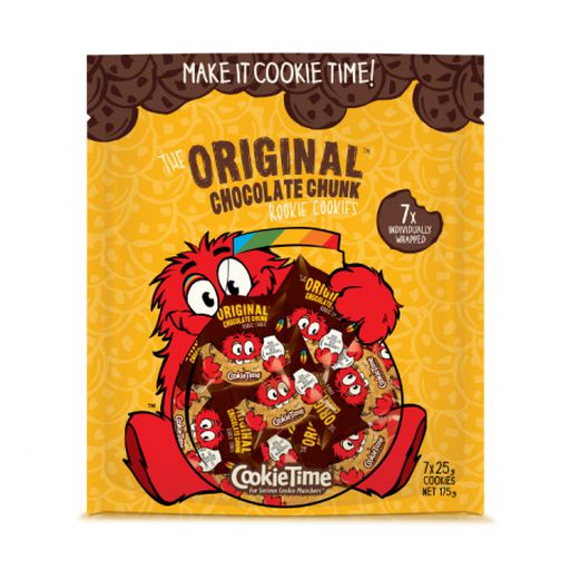 Original Chocolate Chunk Cookies - Rookie Size - Cookie Time - 7 x 25g (Pack of 7)