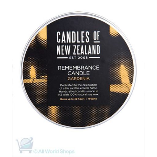Remembrance Candle - Gardenia - Candles Of New Zealand
