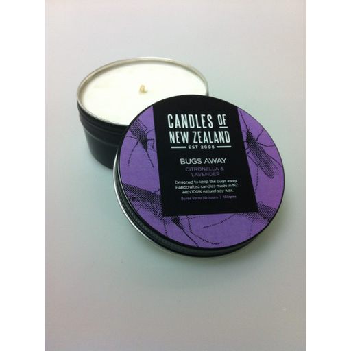 Bugs Away Candle - Citronella & Lavender - Candles Of New Zealand
