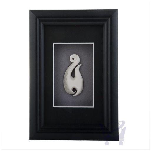Framed Bone Carving Fish Hook