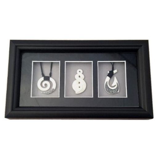 Framed Bone Carving 3 Pieces - Dale Borland