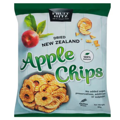 Dried NZ Apple Chips - Fruit Hitz - 90g