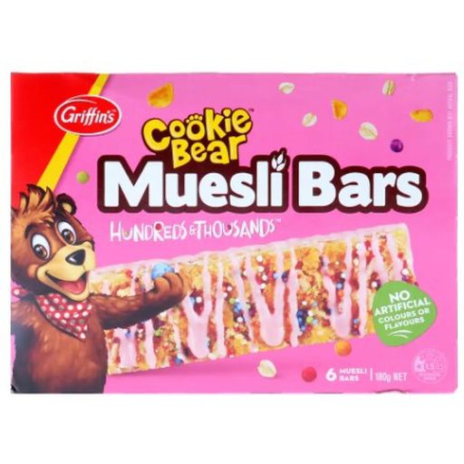 Hundred & Thousands Muesli Bars - Griffin's - 6 x 30g