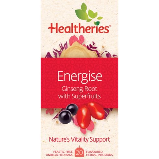 Energise Tea - Ginseng Root With Superfruits - Healtheries -  20 Teabags