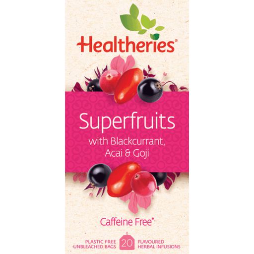 Superfruits Tea With Blackcurrant, Acai & Goji -  Healtheries - 20 Teabags