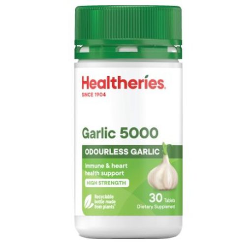 Odourless Garlic 5000 - Healtheries - 30tabs