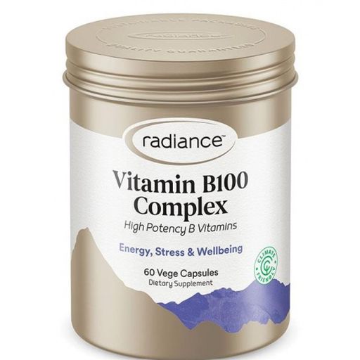 Vitamin B100 Complex For Energy, Stress & Wellbeing - Radiance - 60caps