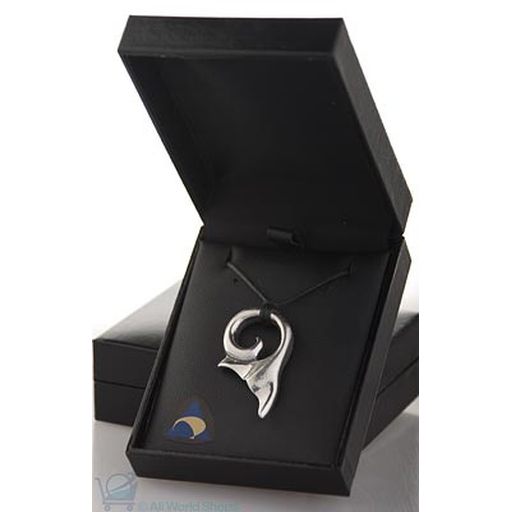 Whale's Tail Pewter Pendant - Just Pewter