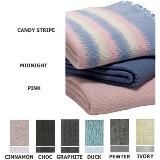 Thermacell Wool Baby Bassinet Blanket With Satin Trim - NZ Wool Blanke